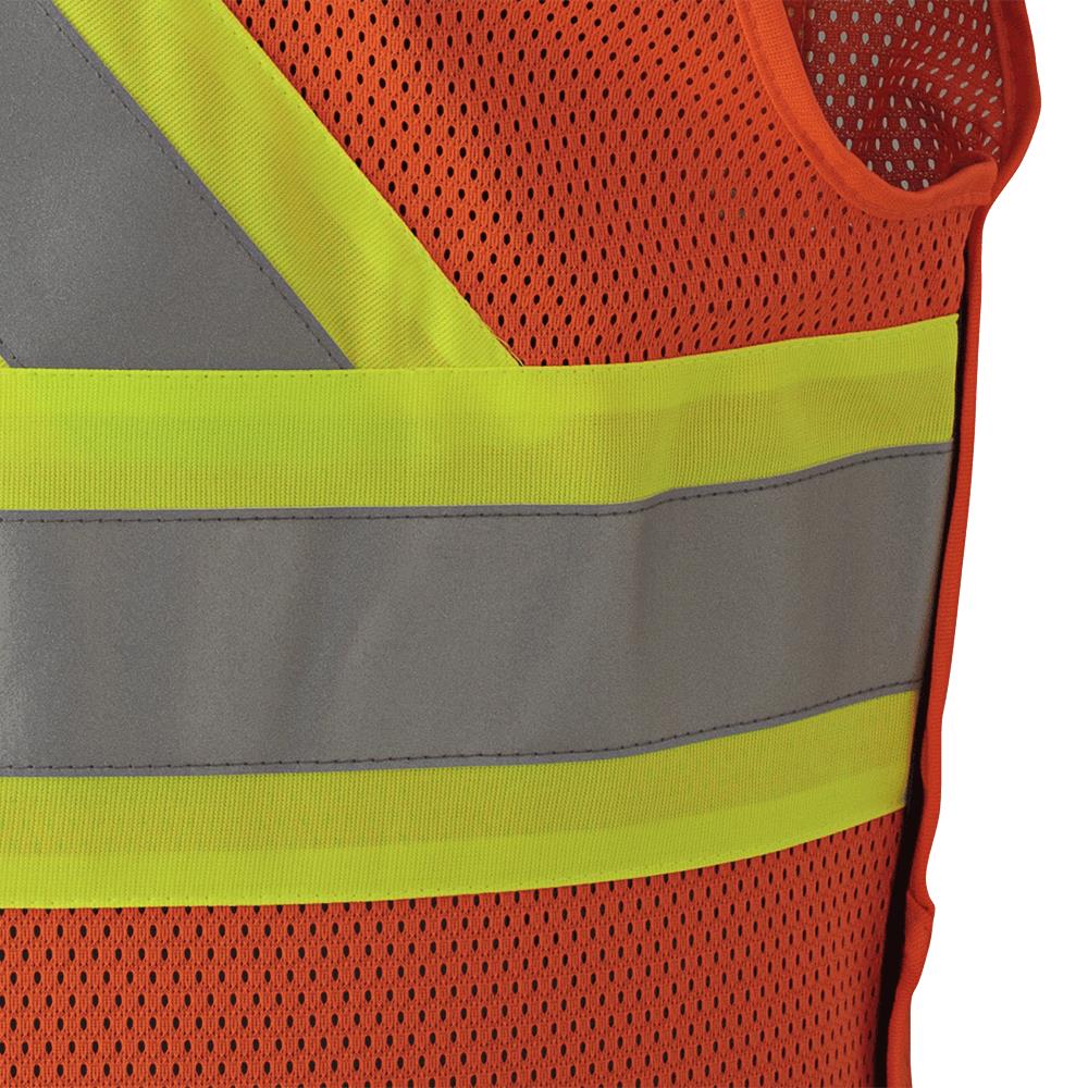 Hi-Vis Flame-Resistant Tear Away Safety Vest, Orange, SZ: L/XL