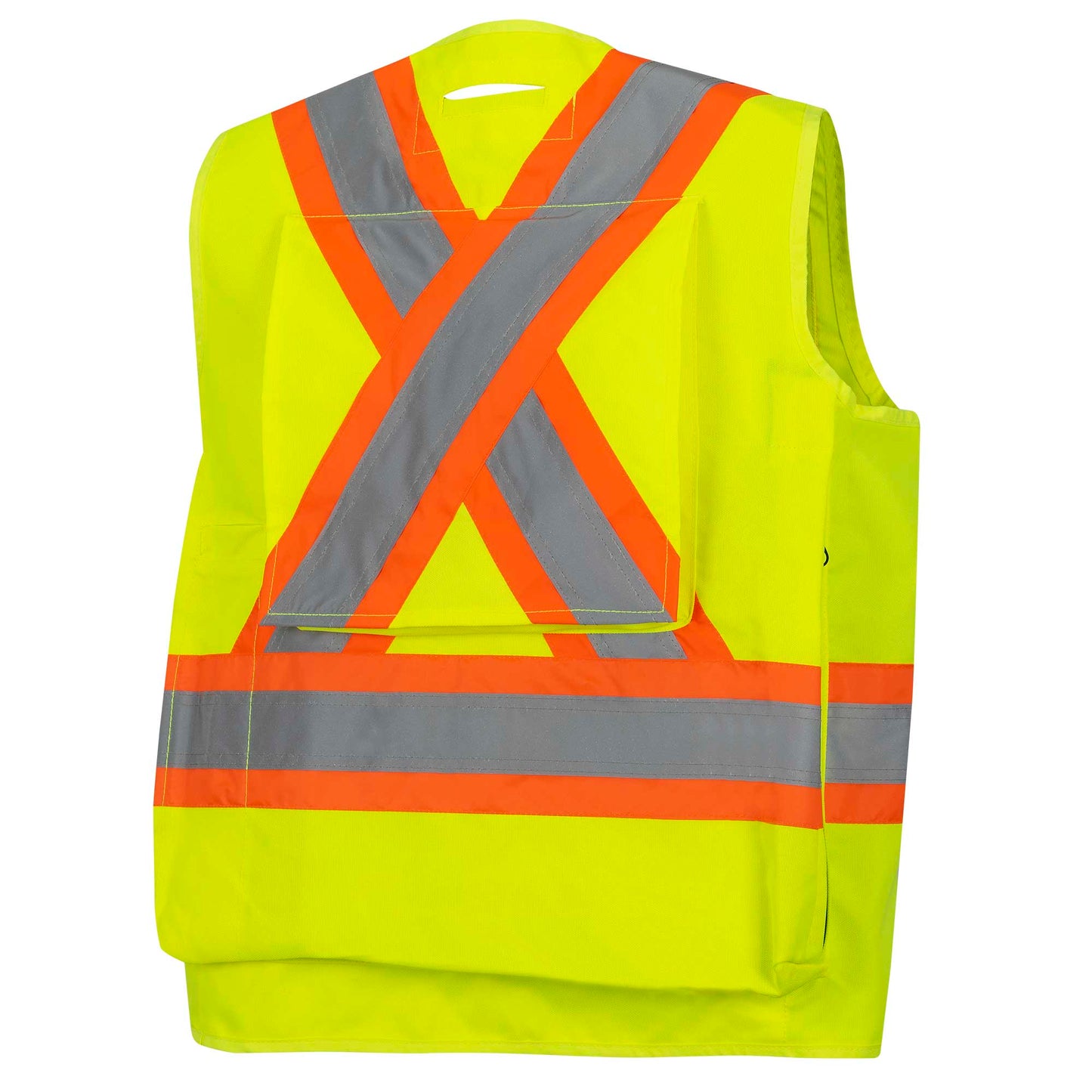 Gilets de sécurité - Polyester Oxford enduit de polyuréthane 600 deniers, Jaune, GR: M
