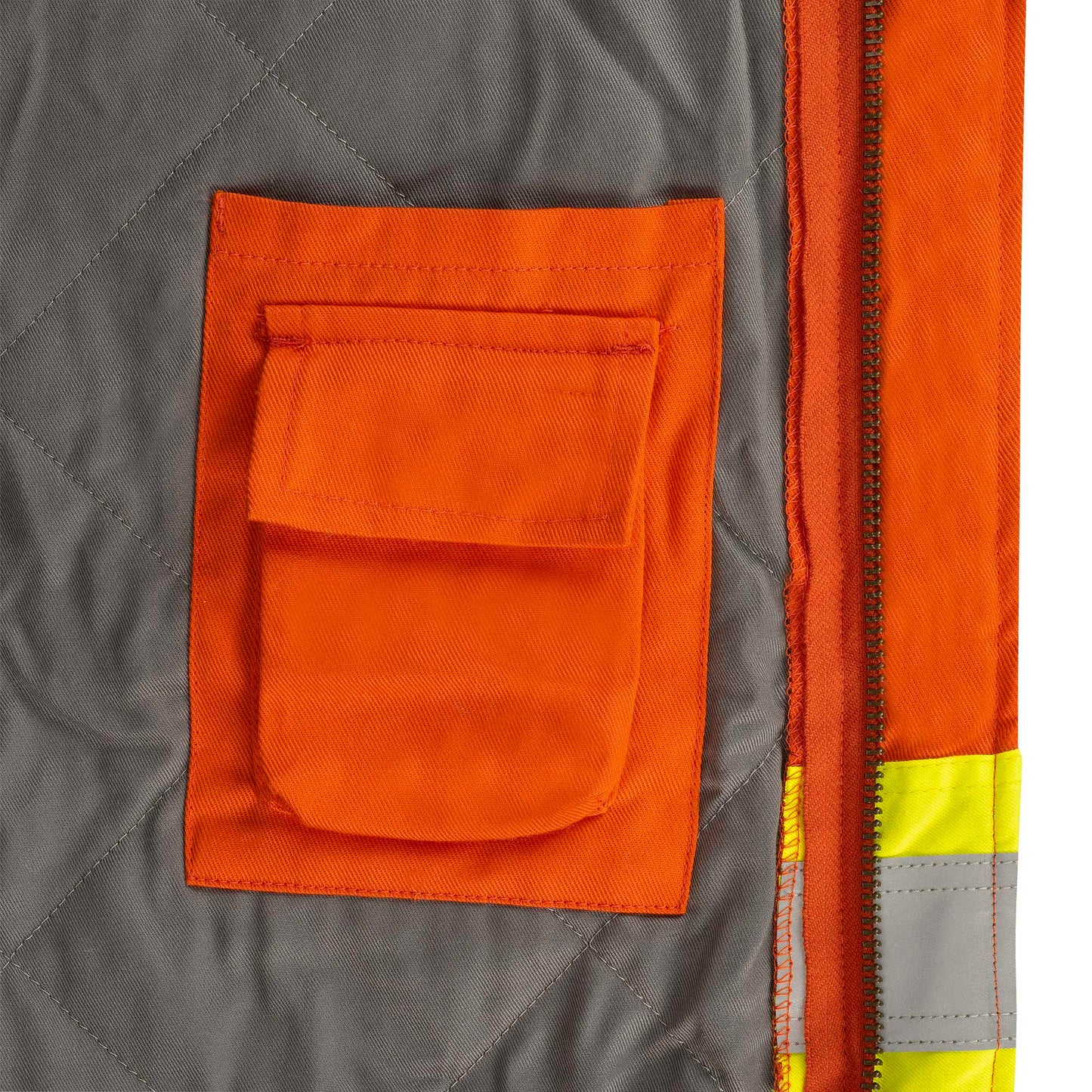 Combinaison de sécurité en coton matelassé ignifuge haute visibilité, orange, SZ : 2XL