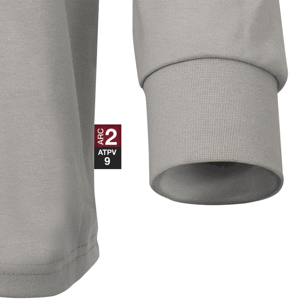 Chemise en coton à manches longues ignifuge, gris clair, SZ : XL