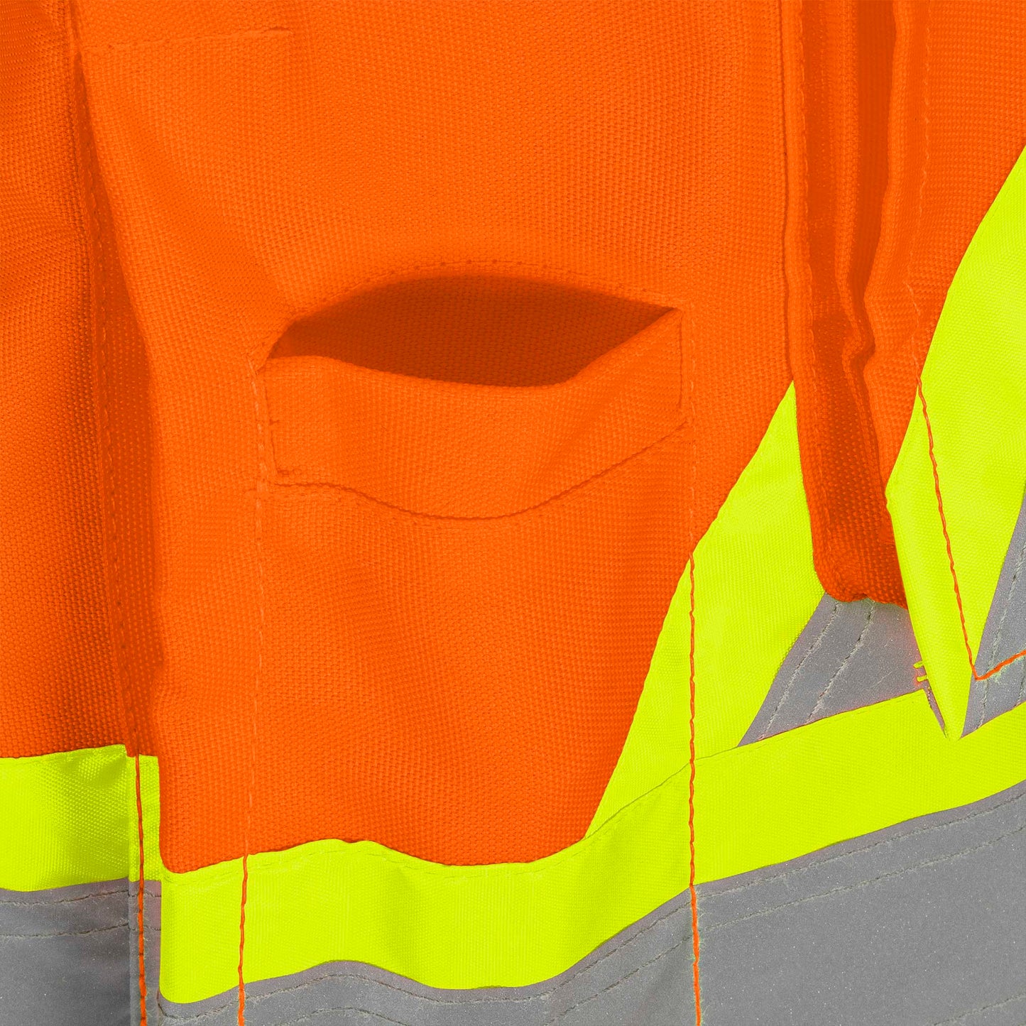 Gilets de sécurité - Polyester Oxford enduit de polyuréthane 600 deniers, Orange, GR: S