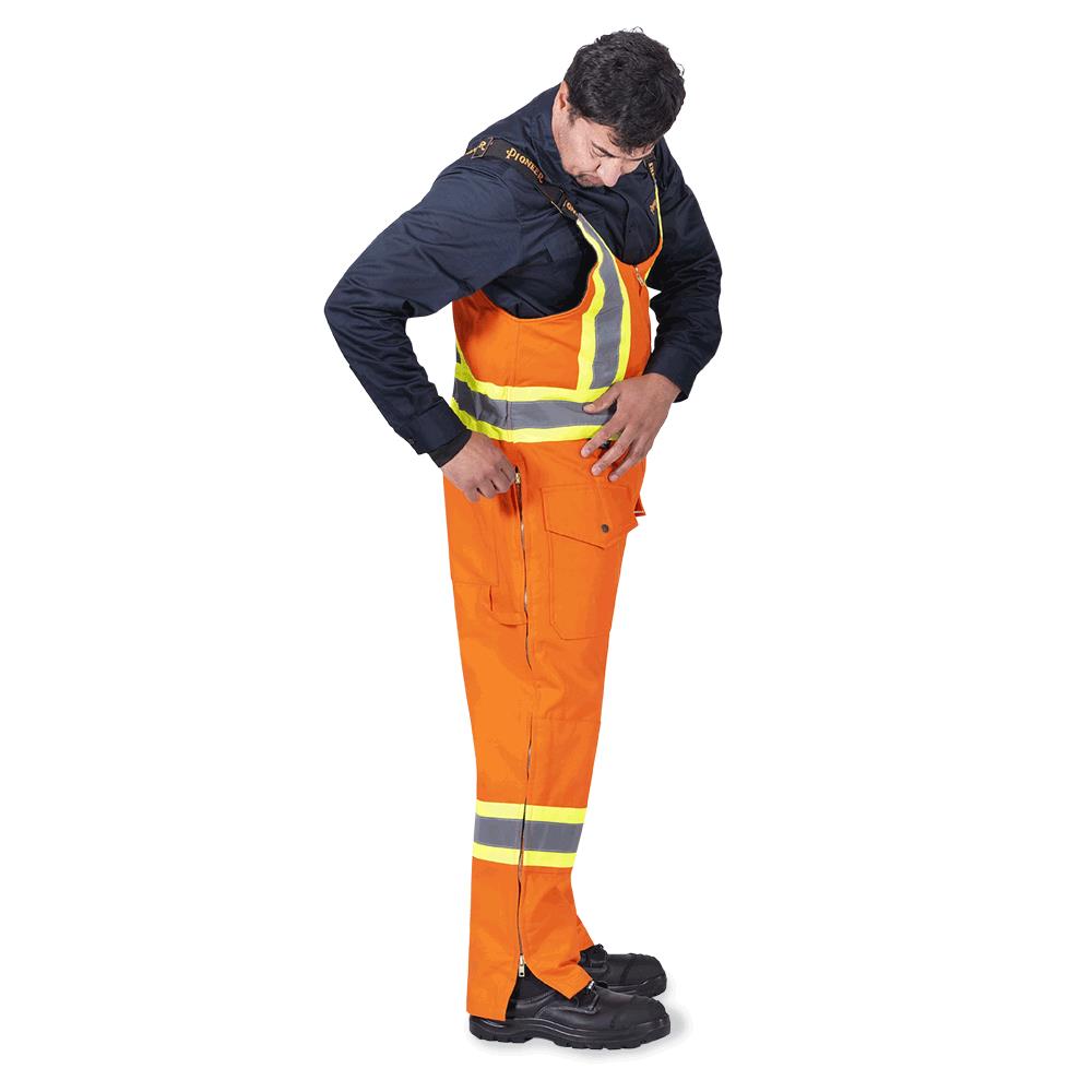 Safety Overalls, Quilted Cotton Duck, Orange, SZ: 4XL