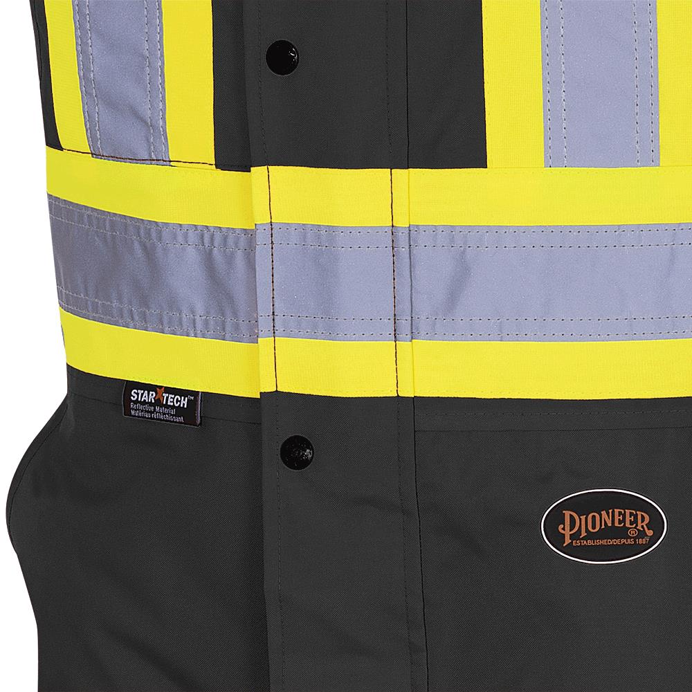 Salopette de sécurité matelassée imperméable haute visibilité, noire, SZ : S