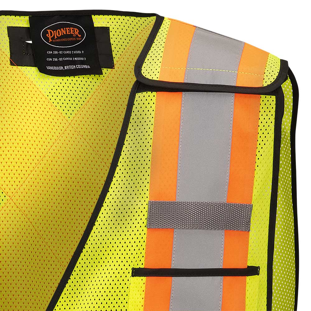 Gilets de sécurité détachable en mesh, CSA, Jaune, O/S