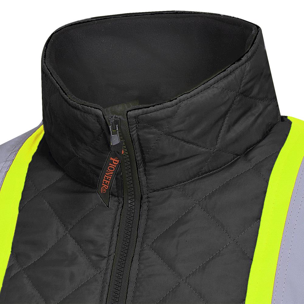 Hi-Vis Quilted Freezer Jacket, Black, SZ: 3XL