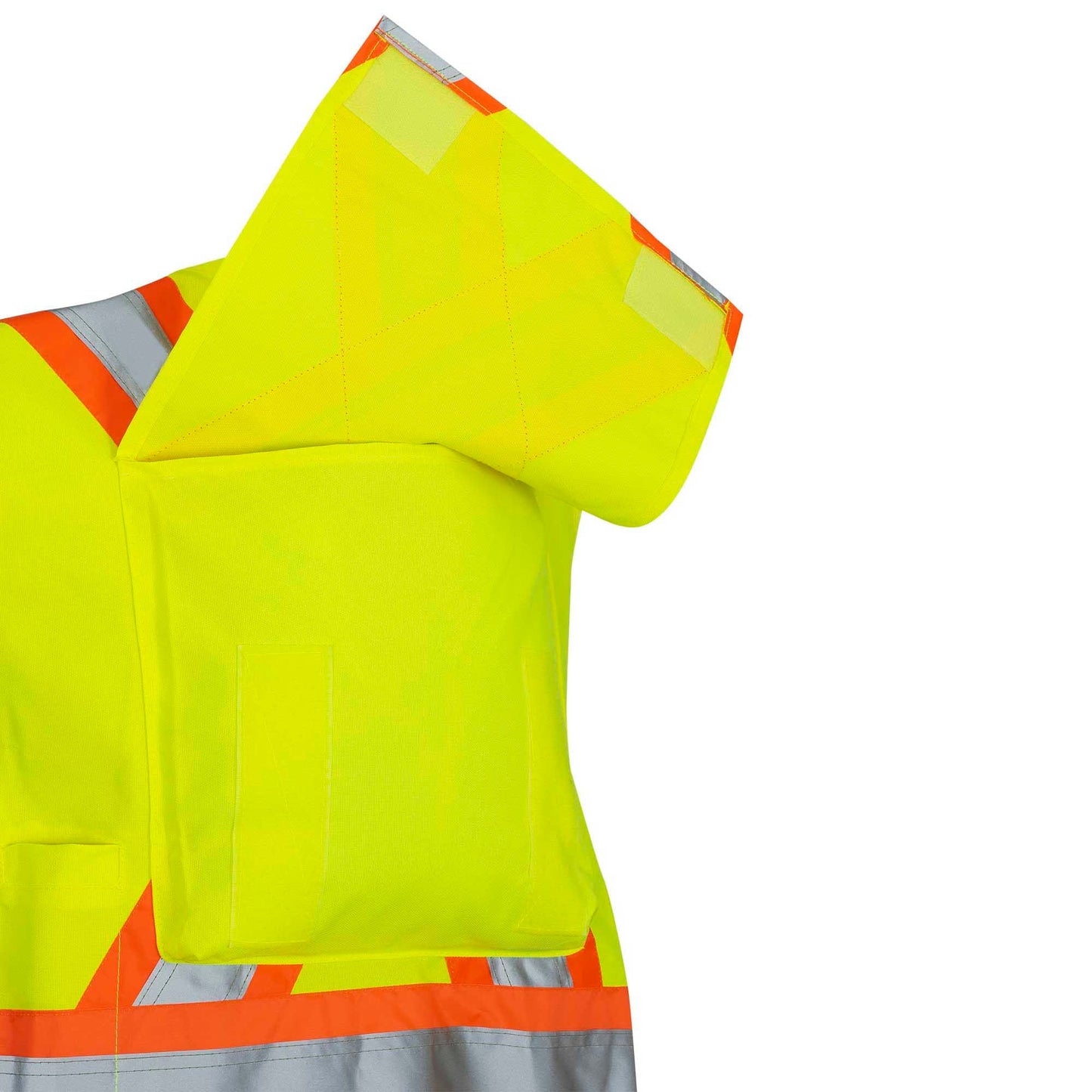 Gilets de sécurité - Polyester Oxford enduit de polyuréthane 600 deniers, Jaune, GR: S