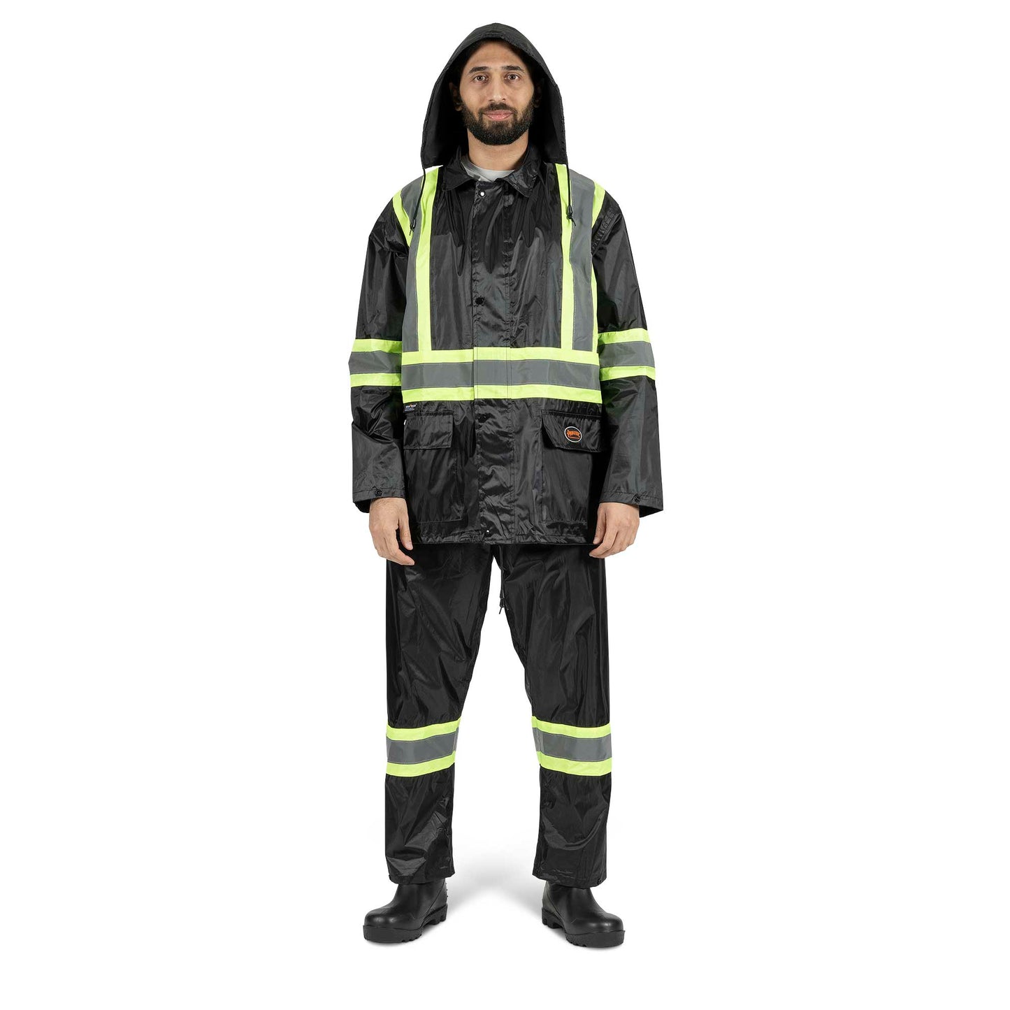 Combinaison de pluie légère et imperméable, noire, taille M