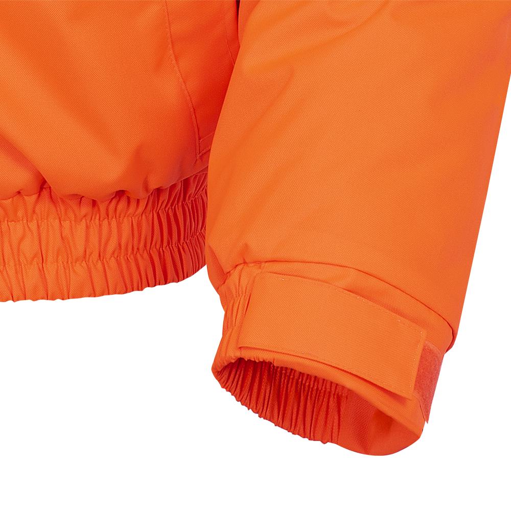 Blouson de sécurité matelassé imperméable haute visibilité pour l'hiver, 300D, orange, SZ : XL
