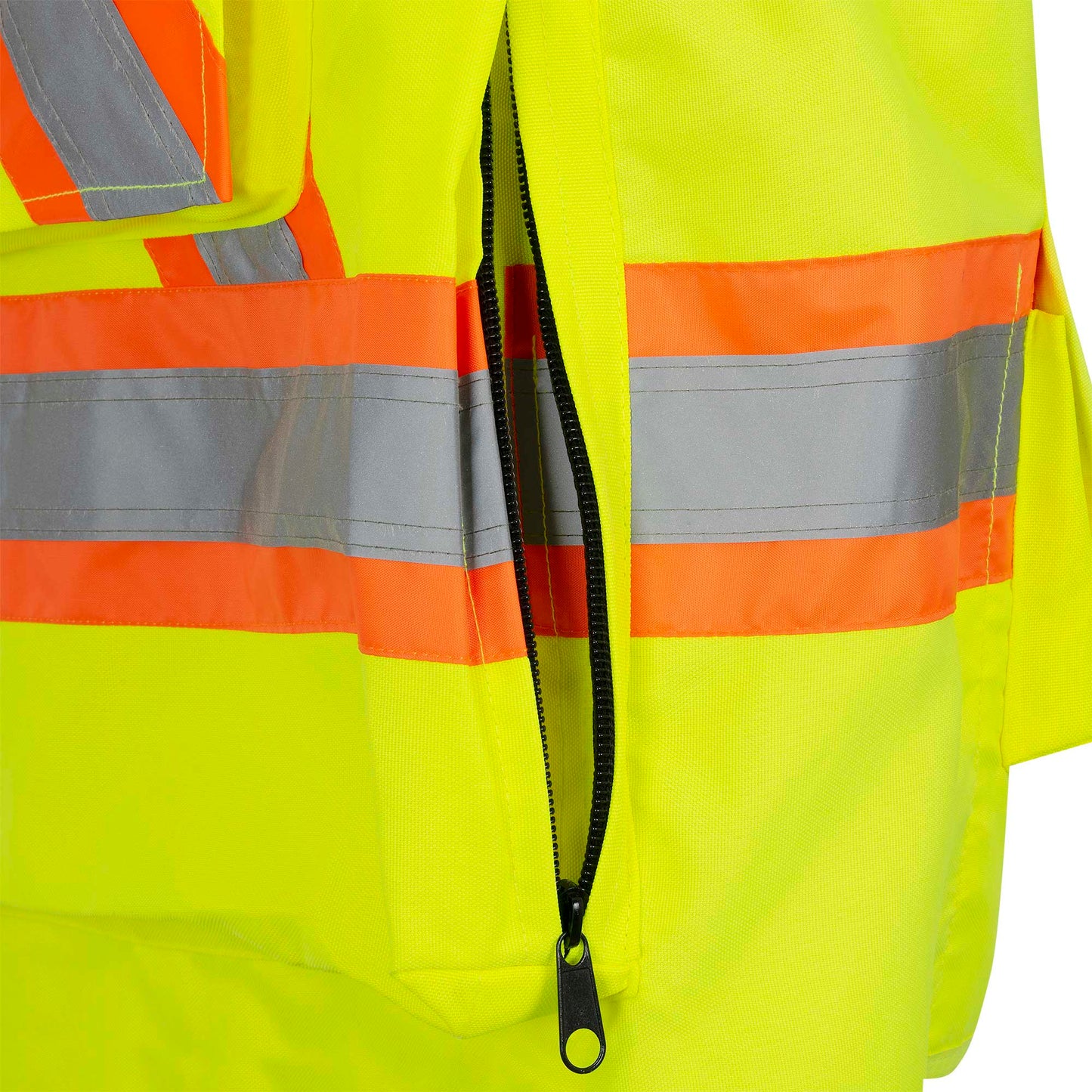 Gilets de sécurité - Polyester Oxford enduit de polyuréthane 600 deniers, Jaune, GR: M