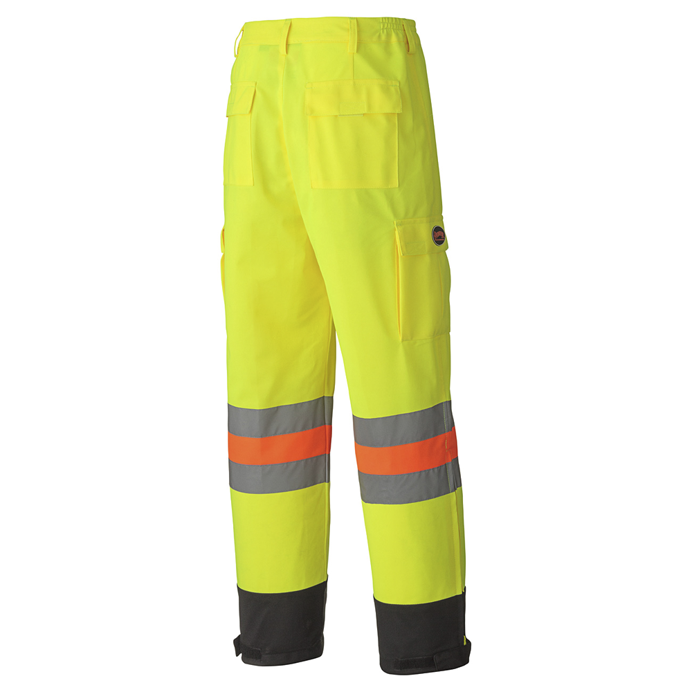 Pantalon de sécurité routière respirant haute visibilité, approuvé MTQ, jaune, SZ : 2XL