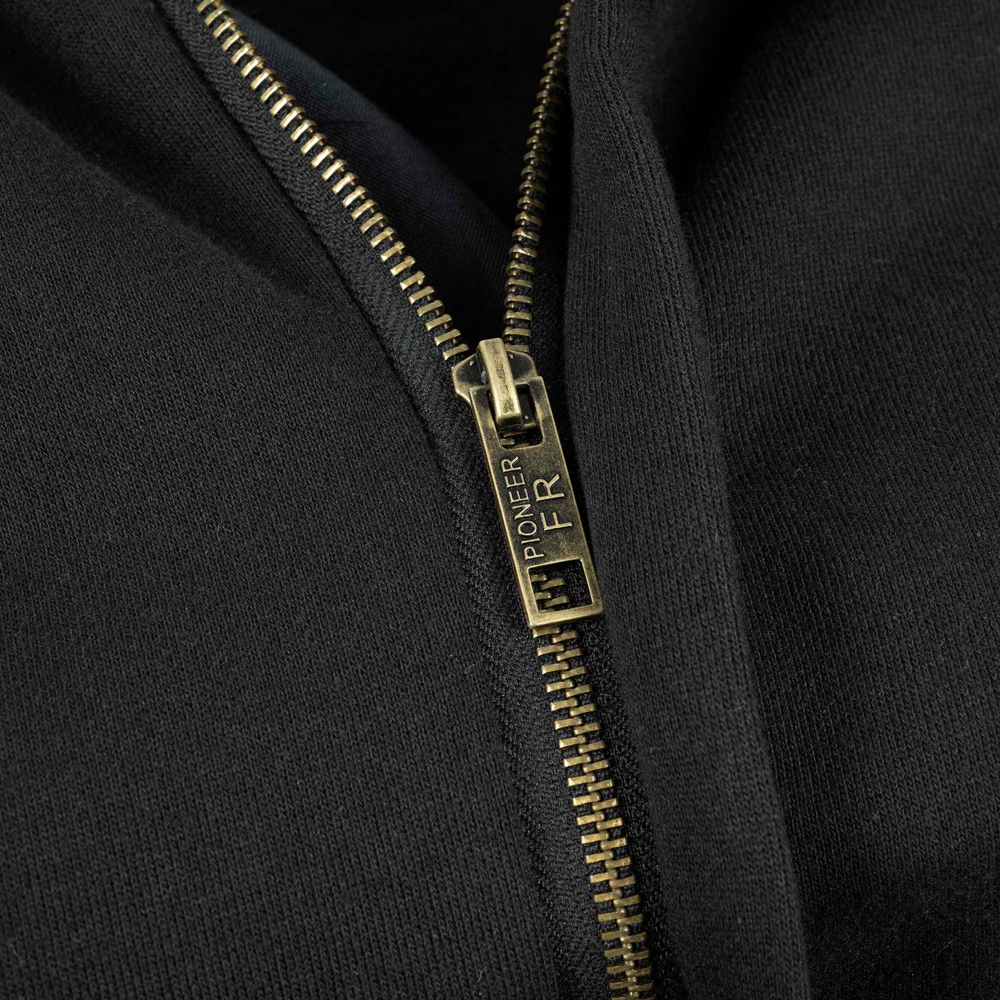 Sweat à capuche en coton épais avec fermeture éclair et ignifuge, noir, SZ : XL