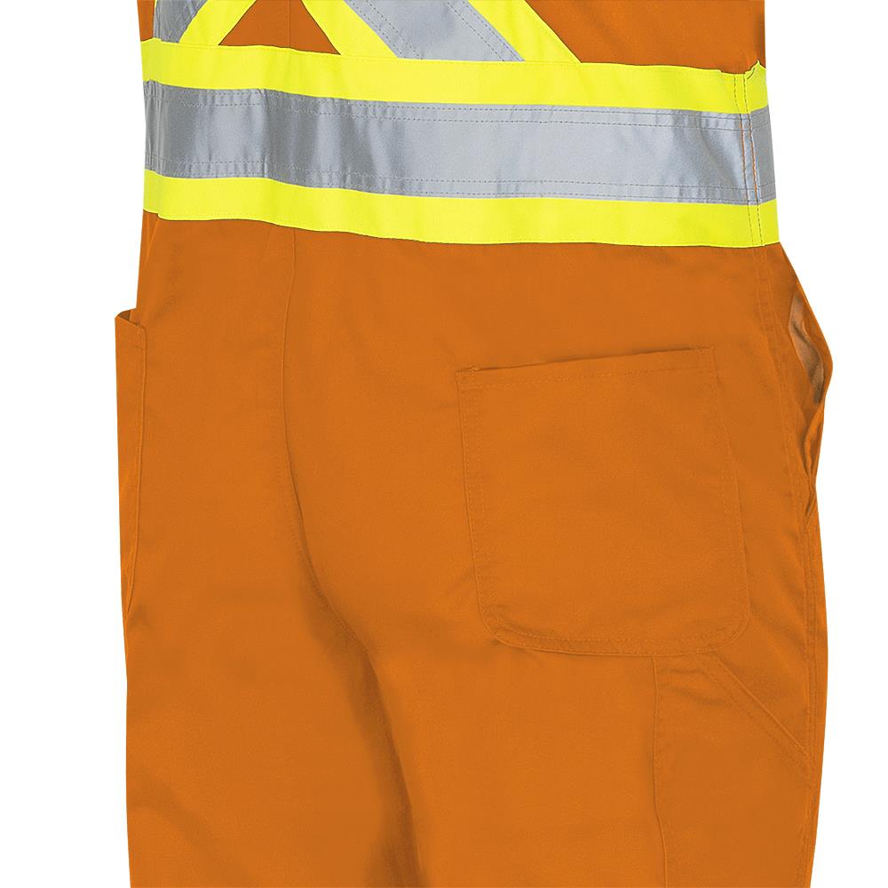 Salopette de sécurité en poly/coton, orange, taille : 46 grande taille