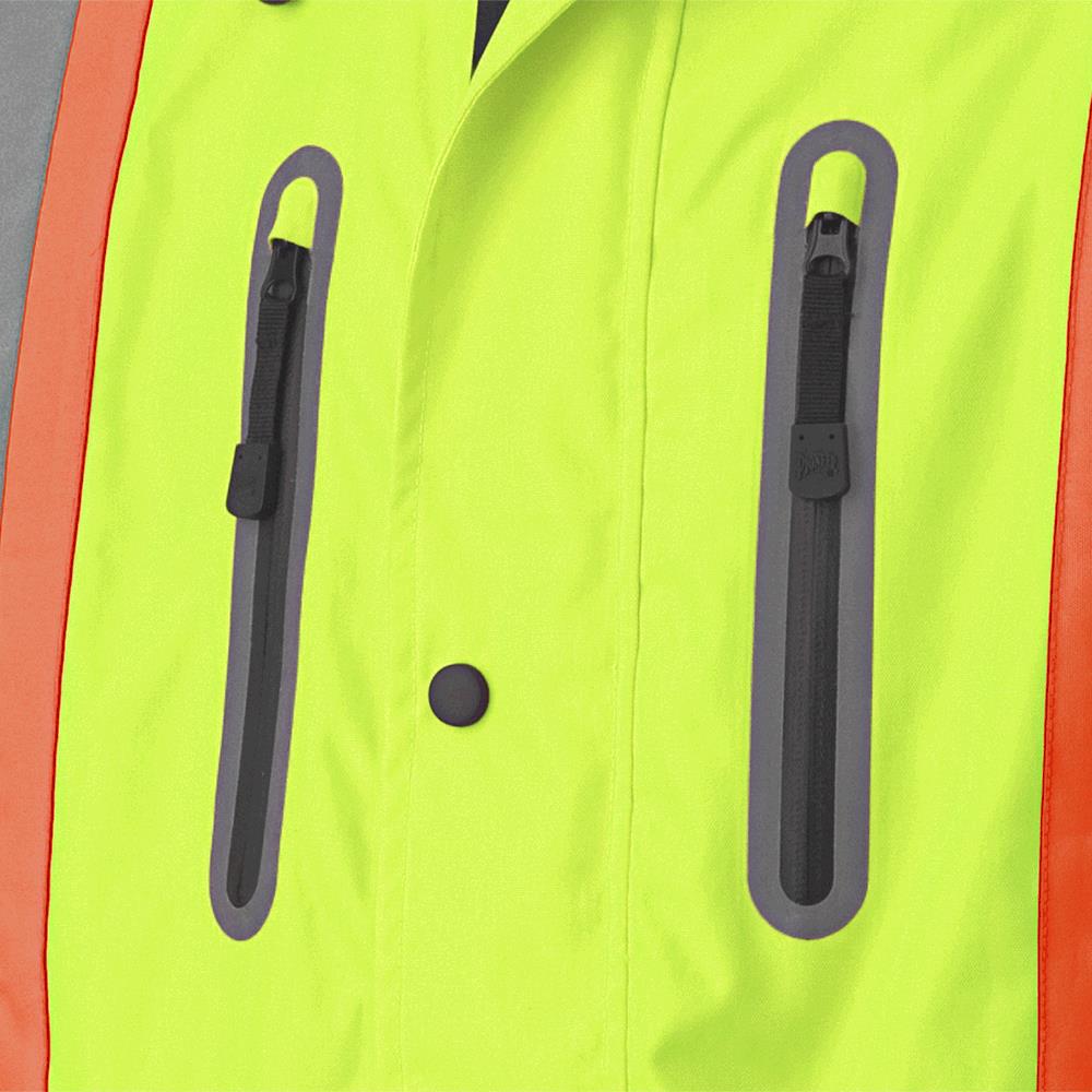 Veste imperméable/respirante de qualité supérieure Hi-Viz, jaune, SZ : 4XL