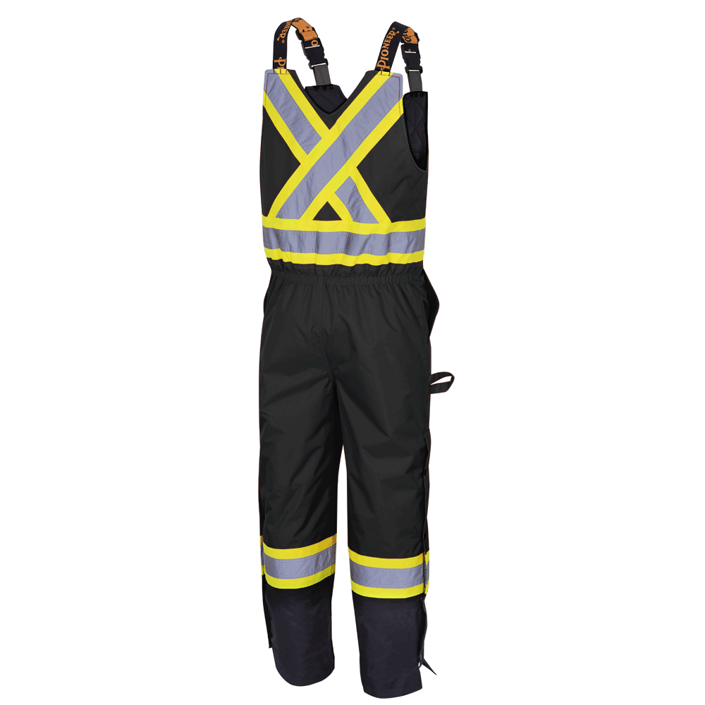 Salopette de sécurité matelassée imperméable haute visibilité, noire, SZ : XL