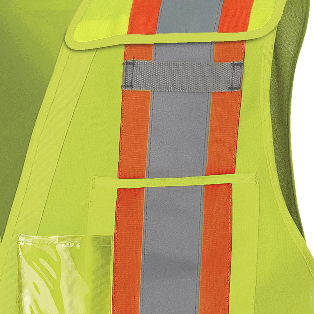 Gilet de sécurité détachable, épaules tombantes, tricot de poly interlock, Jaune, GR: 2/3XL
