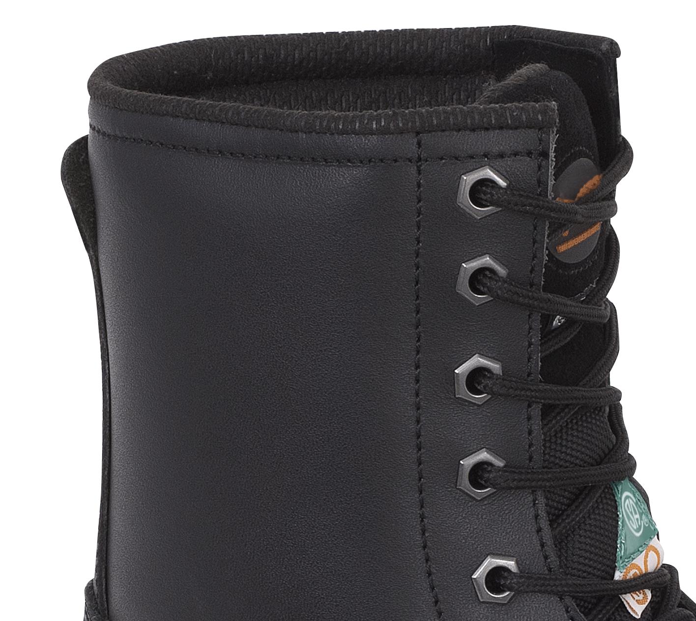 Bottes de travail en cuir de 8 po, noires, taille 7