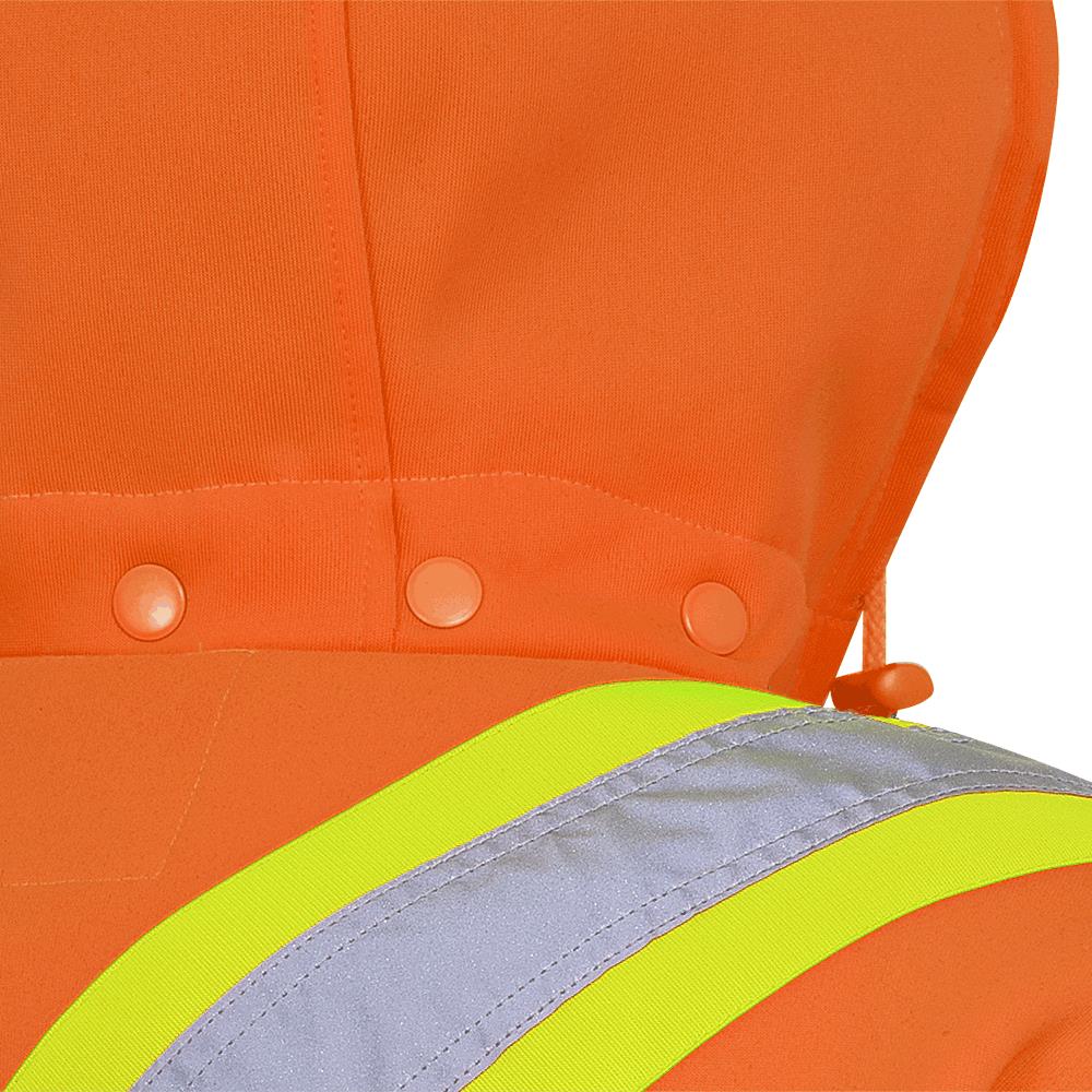 Chandail de sécurité à capuchon, molleton de poly, orange, GR: 2XL