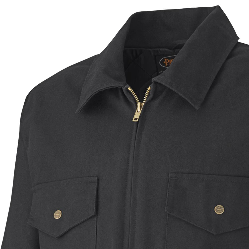 Coverall, Quilted Cotton Duck, Zipper, Black, SZ: XL