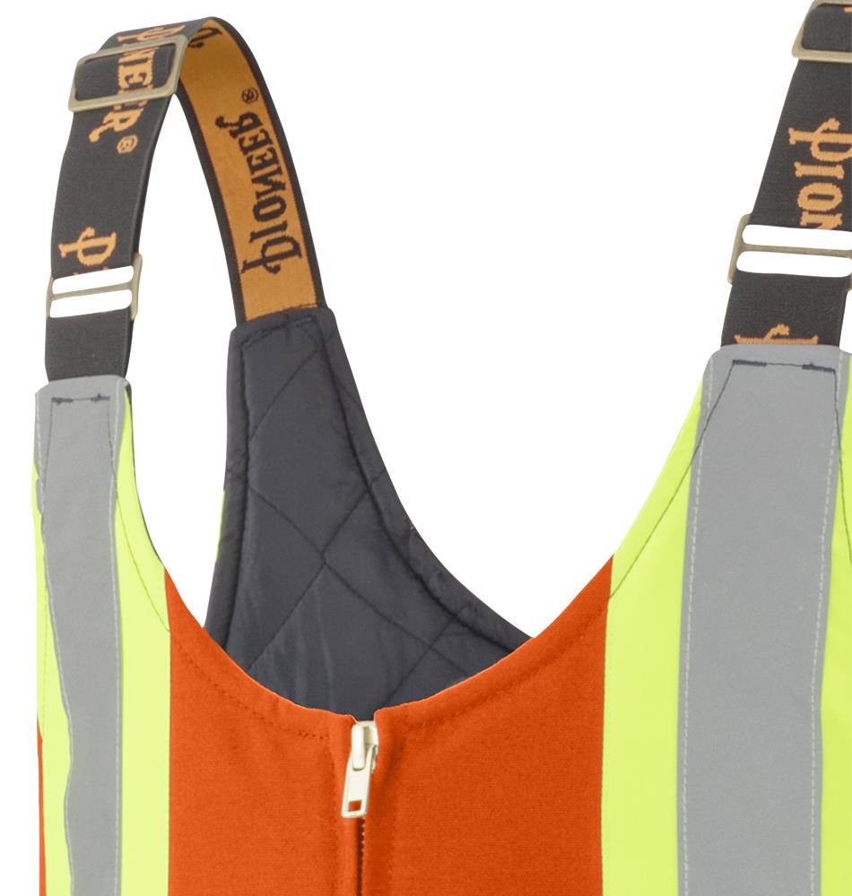 Safety Overalls, Quilted Cotton Duck, Orange, SZ: 4XL