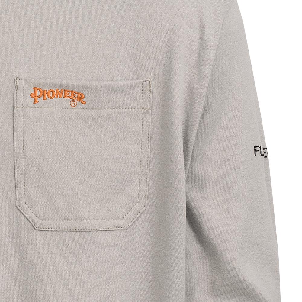 Chemise en coton à manches longues ignifuge, gris clair, SZ : 2XL