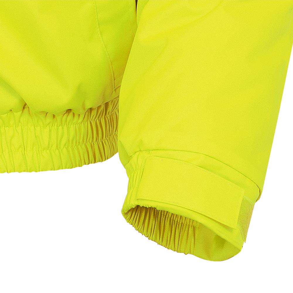Hi-Viz Waterproof Winter Quilted Safety Bomber, 300D, Yellow, SZ: XL
