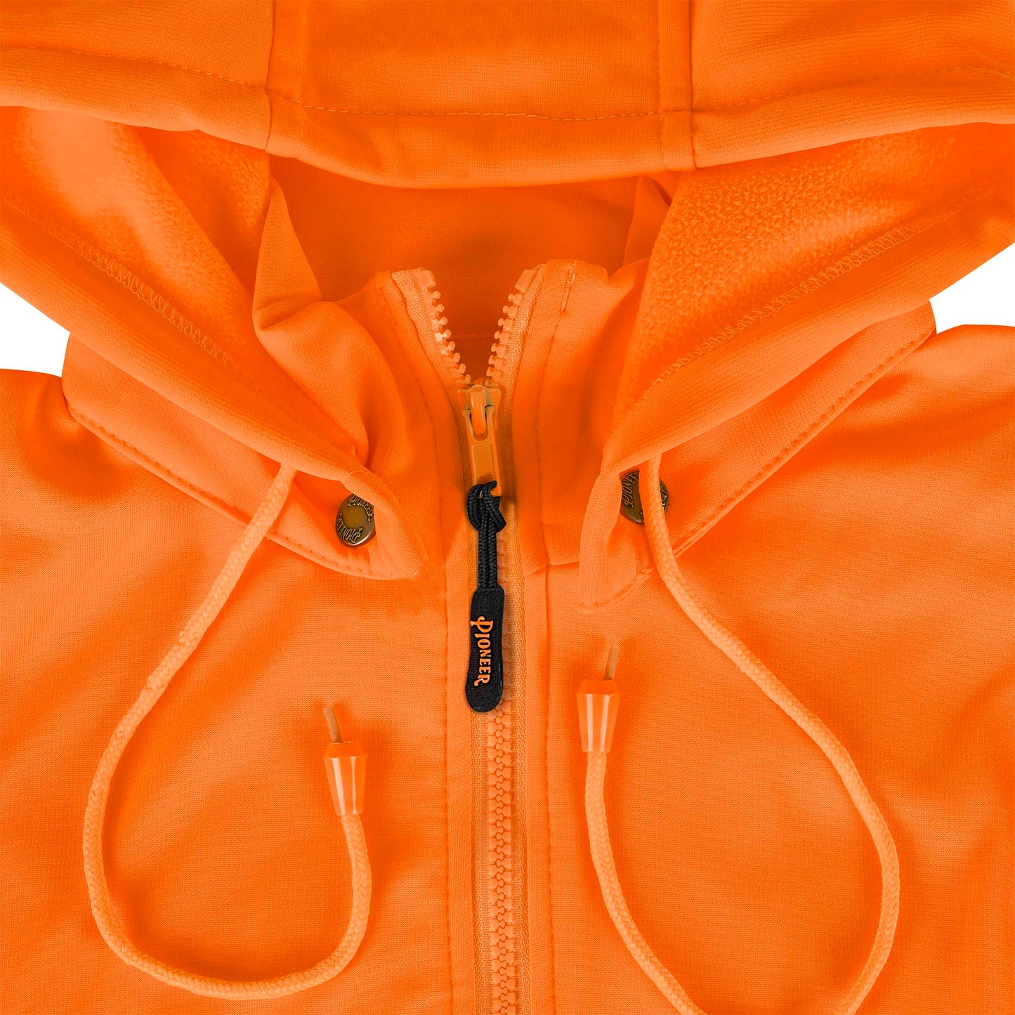 Hi-Viz Micro Fleece Zip Hoodie, Orange, SZ: 5XL