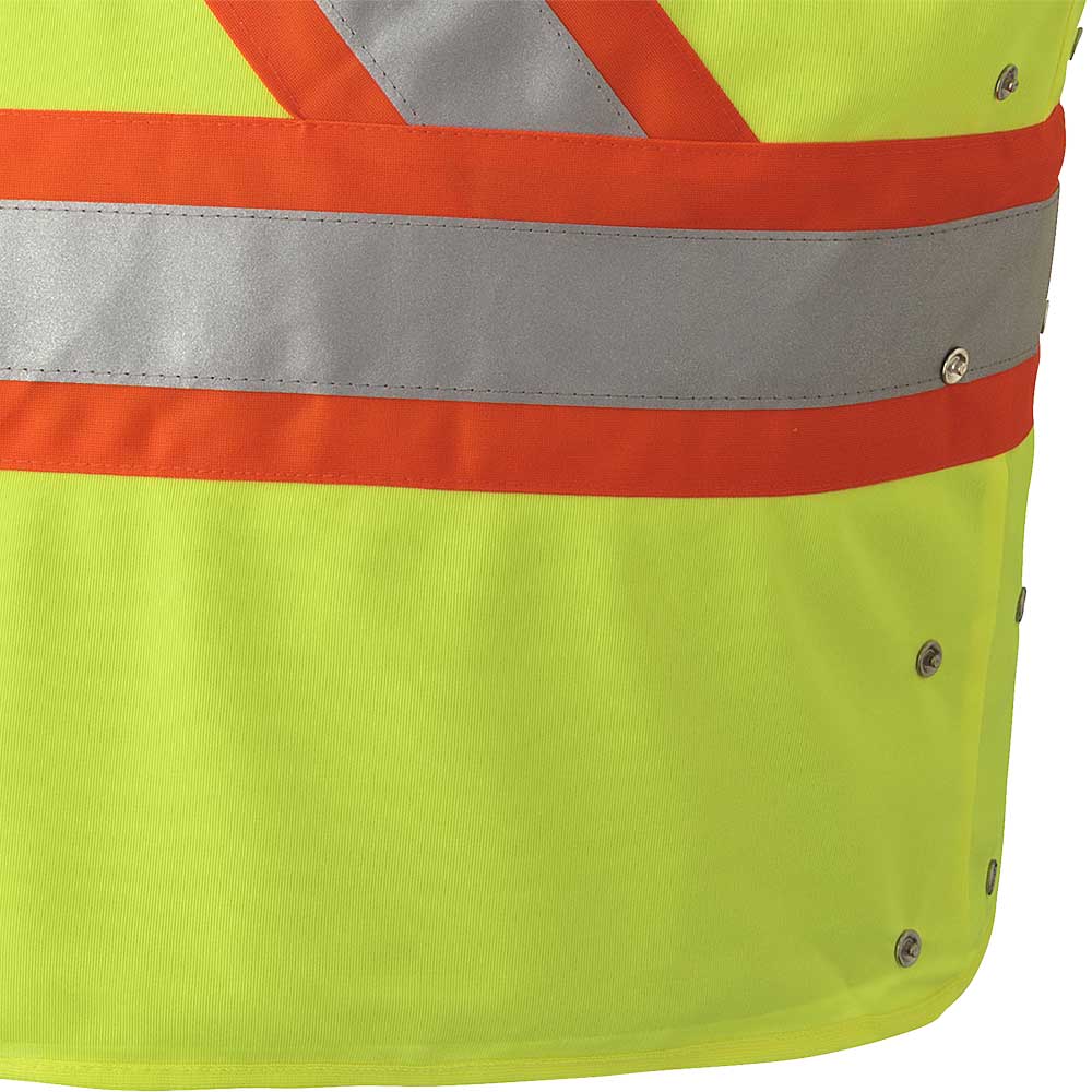 Gilets de sécurité, Ajustables, Fermeture à crochets et boucles, Jaune, GR: 2/3XL