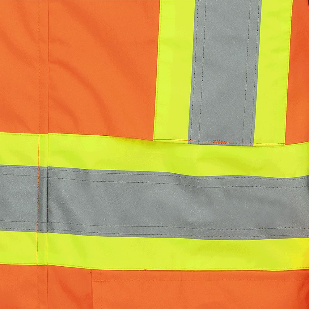 Veste de sécurité légère et imperméable avec capuche amovible, 150D, orange, SZ : 2XL