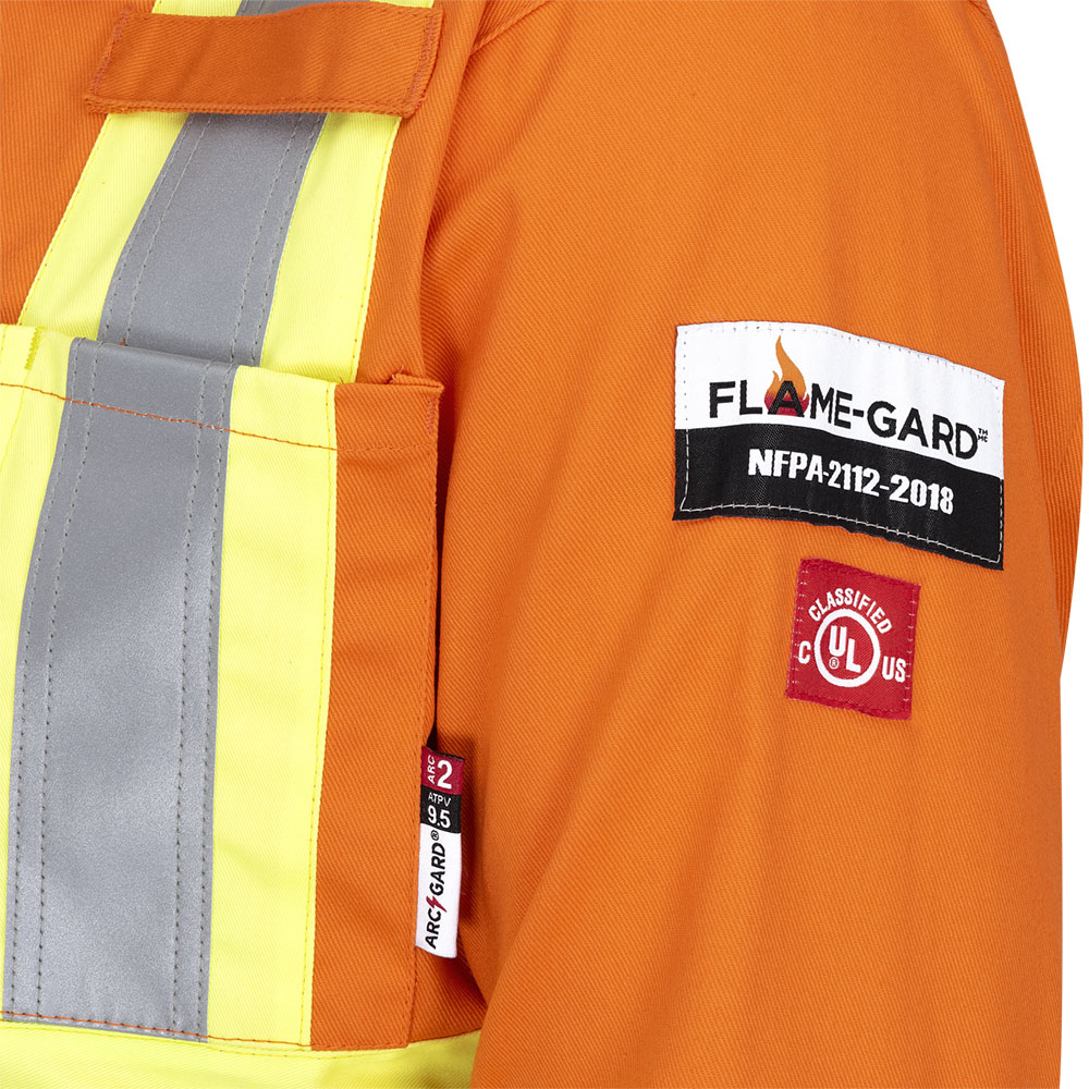 Combinaison de sécurité homologuée FR/ARC, 100 % coton, orange, taille : 64 grande taille