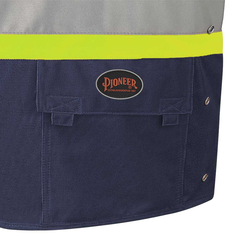 Veste de sécurité haute visibilité à côtés ajustables, Bleu Marine, GR: P/M