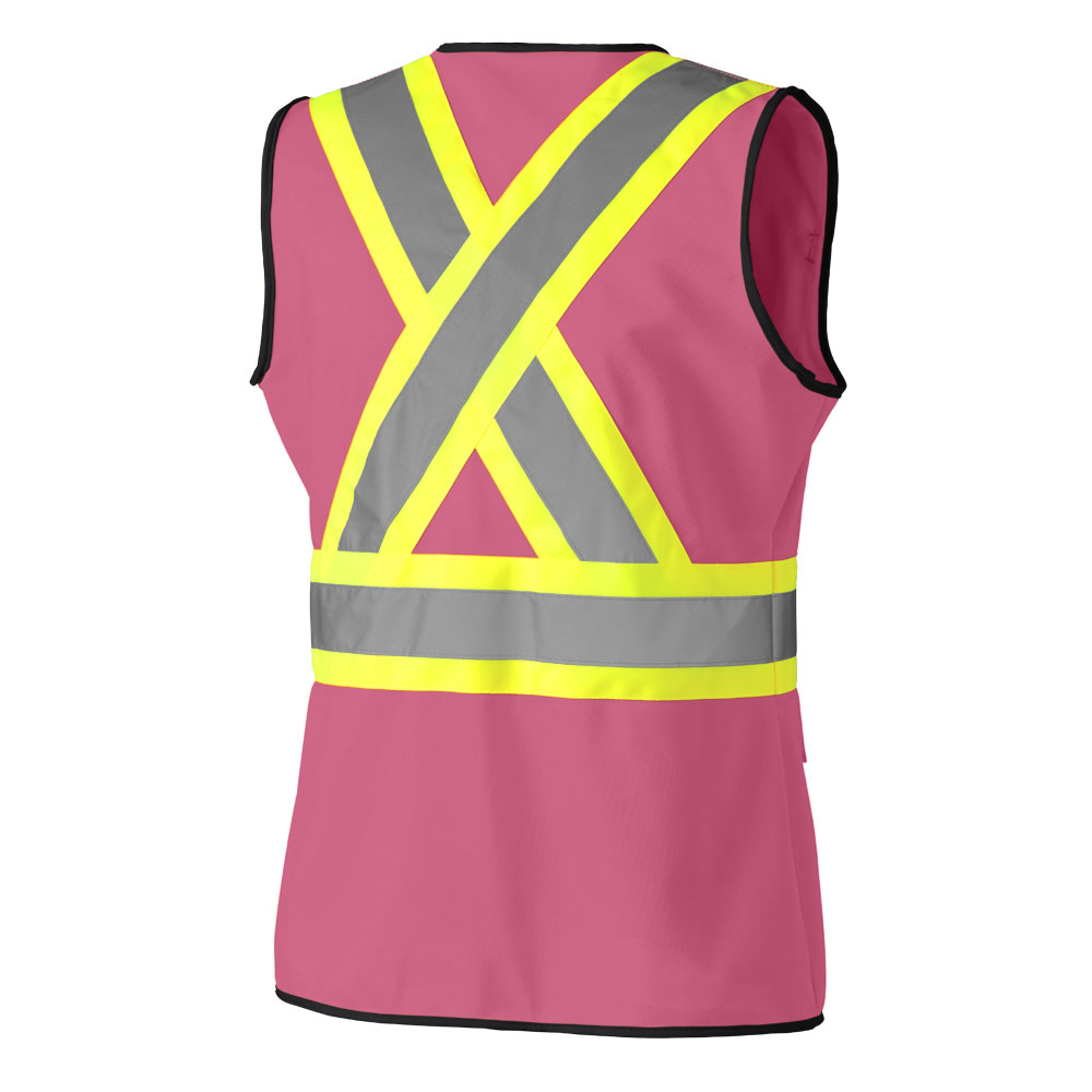 Veste de sécurité pour femmes, Tricot De Poly Interlock, Rose, GR: 2XL