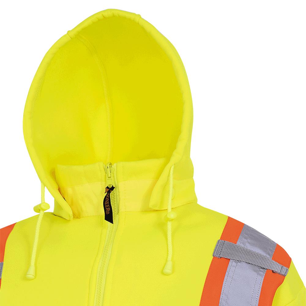 Chandail de sécurité à capuchon, molleton, jaune, GR: XL