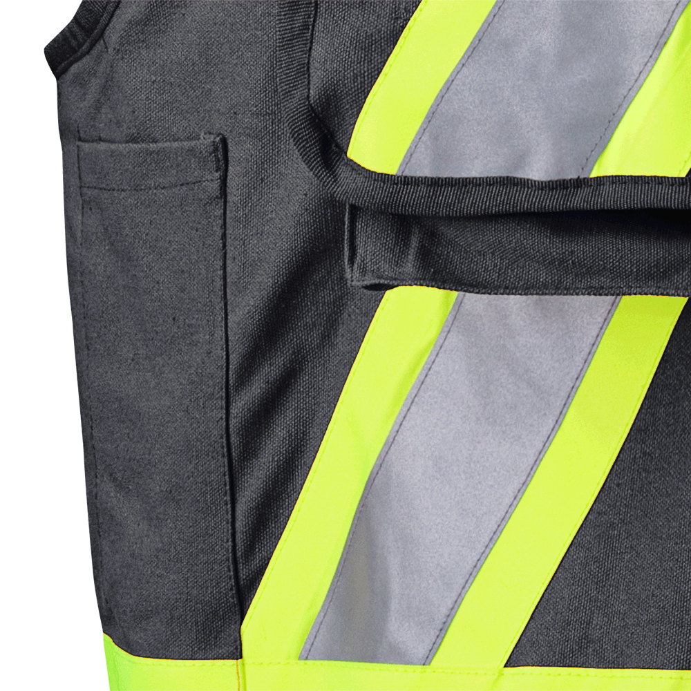 Gilets de sécurité en toile de coton, Noir, GR: 2XL