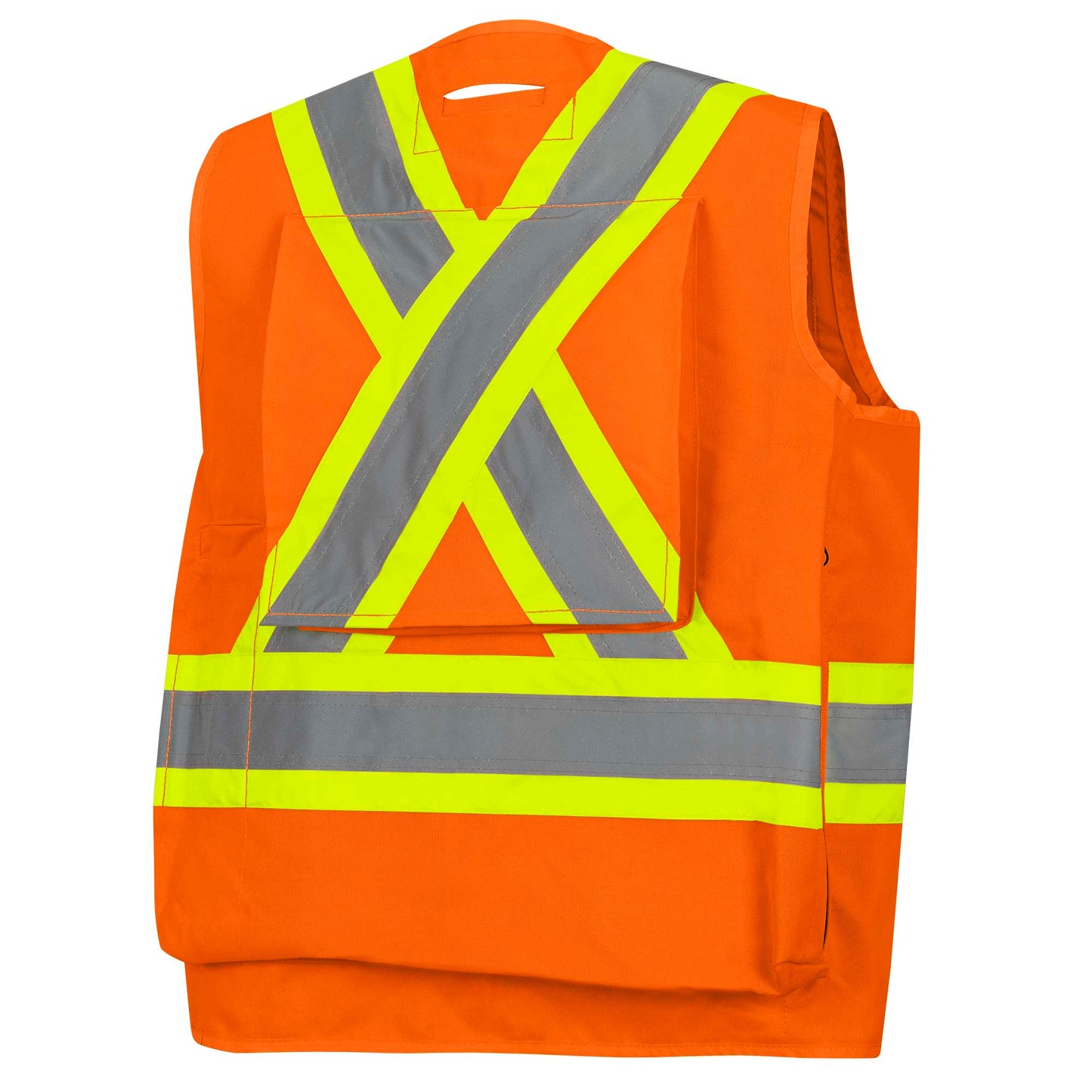 Gilets de sécurité - Polyester Oxford enduit de polyuréthane 600 deniers, Orange, GR: S