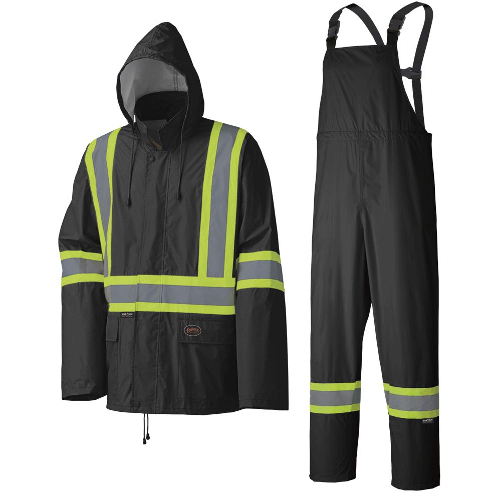 Combinaison de pluie légère et imperméable, noire, taille M
