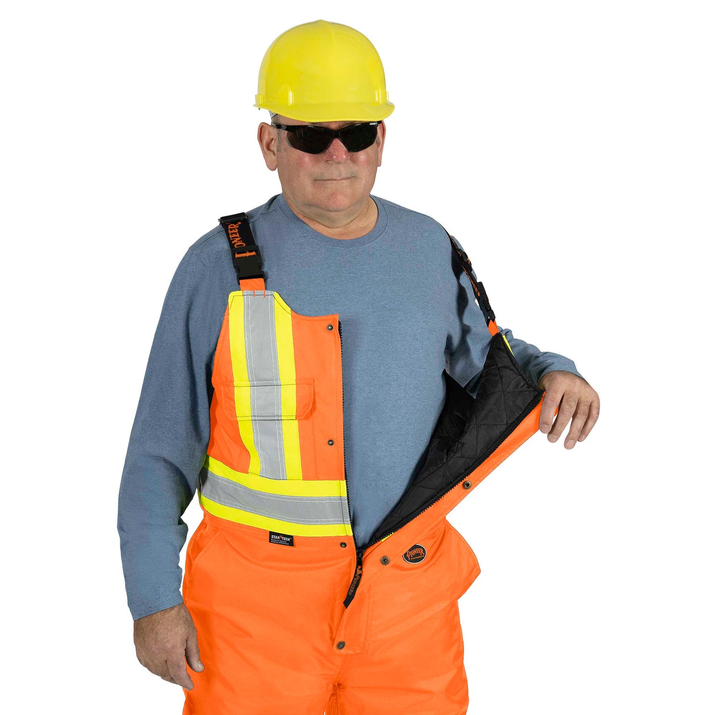Salopette de sécurité matelassée imperméable haute visibilité, orange, SZ : 5XL