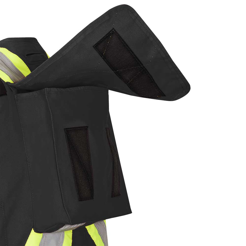 Gilets de sécurité en toile de coton, Noir, GR: L