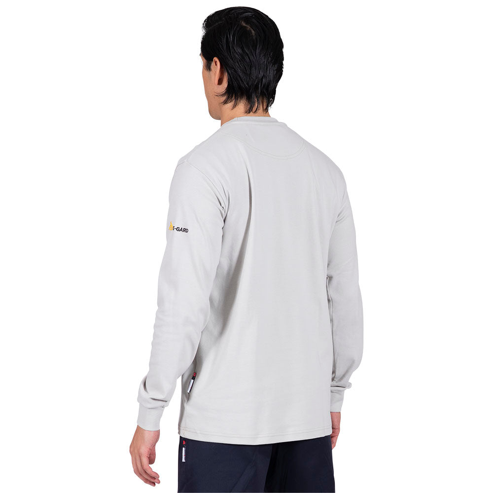 Chemise en coton à manches longues ignifuge, gris clair, SZ : XL