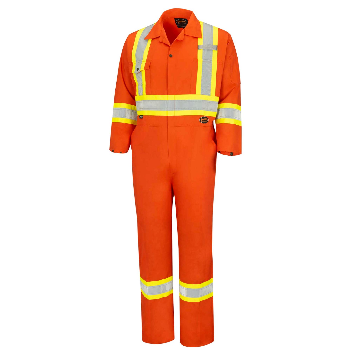 Hi-Vis Industrial Wash Safety Coverall, Orange, SZ: 56