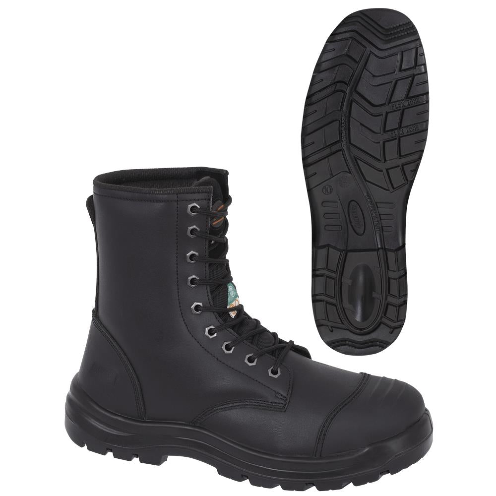 Bottes de travail en cuir de 8 po, noires, taille 7