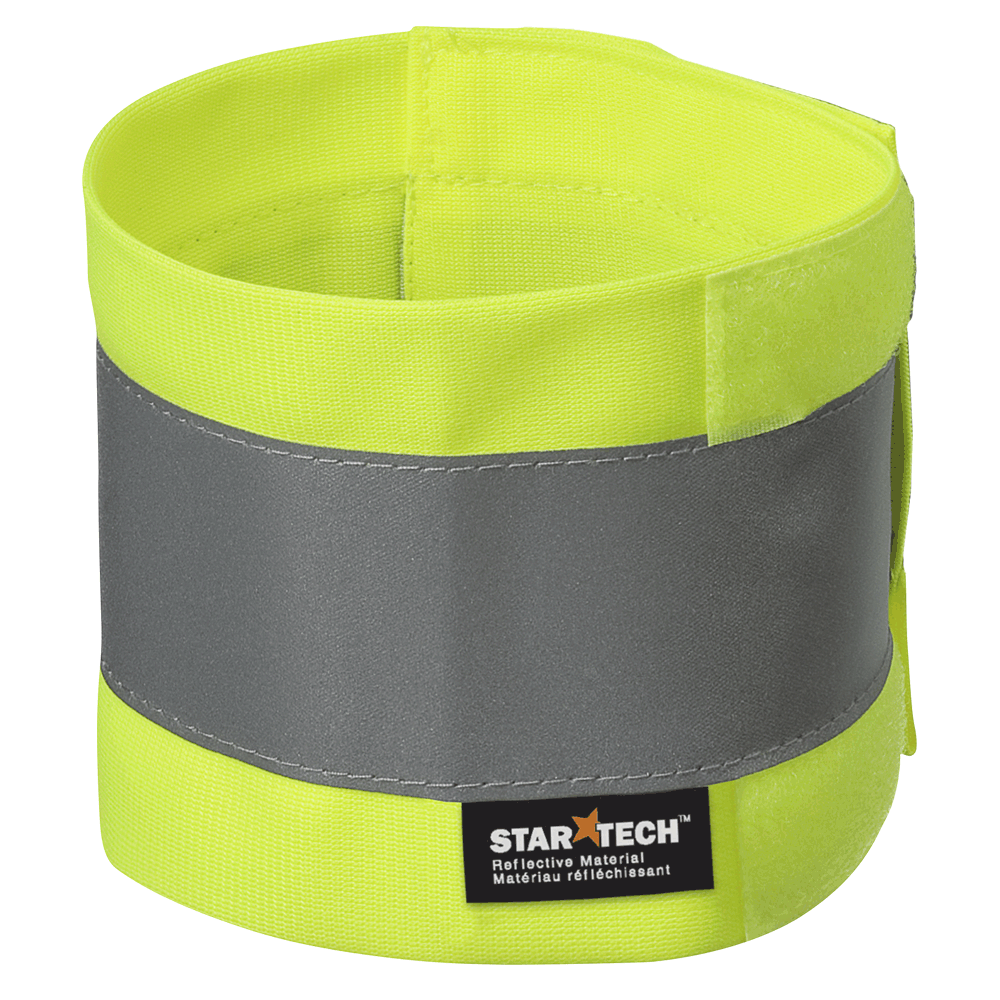Bandes Reflectives, ajustables pour les bras avec sac, 35cm x 10cm, jaune, GR: O/S