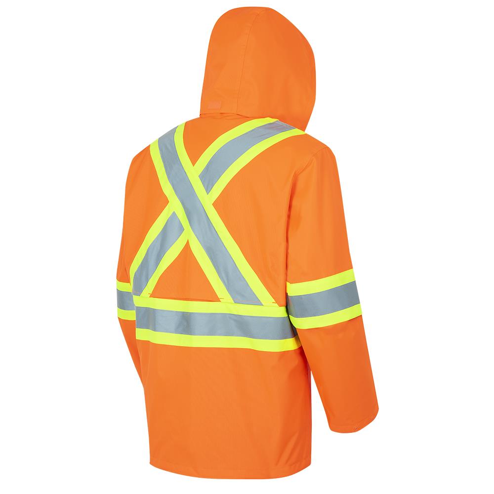 3-In-1 Safety Parka "The Rock" 300D Oxford Poly, Orange, SZ: XL