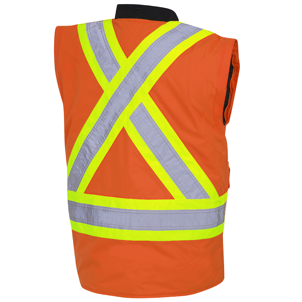 Parkas de sécurité imperméables haute visibilité 7 en 1, orange/noir, SZ : 4XL