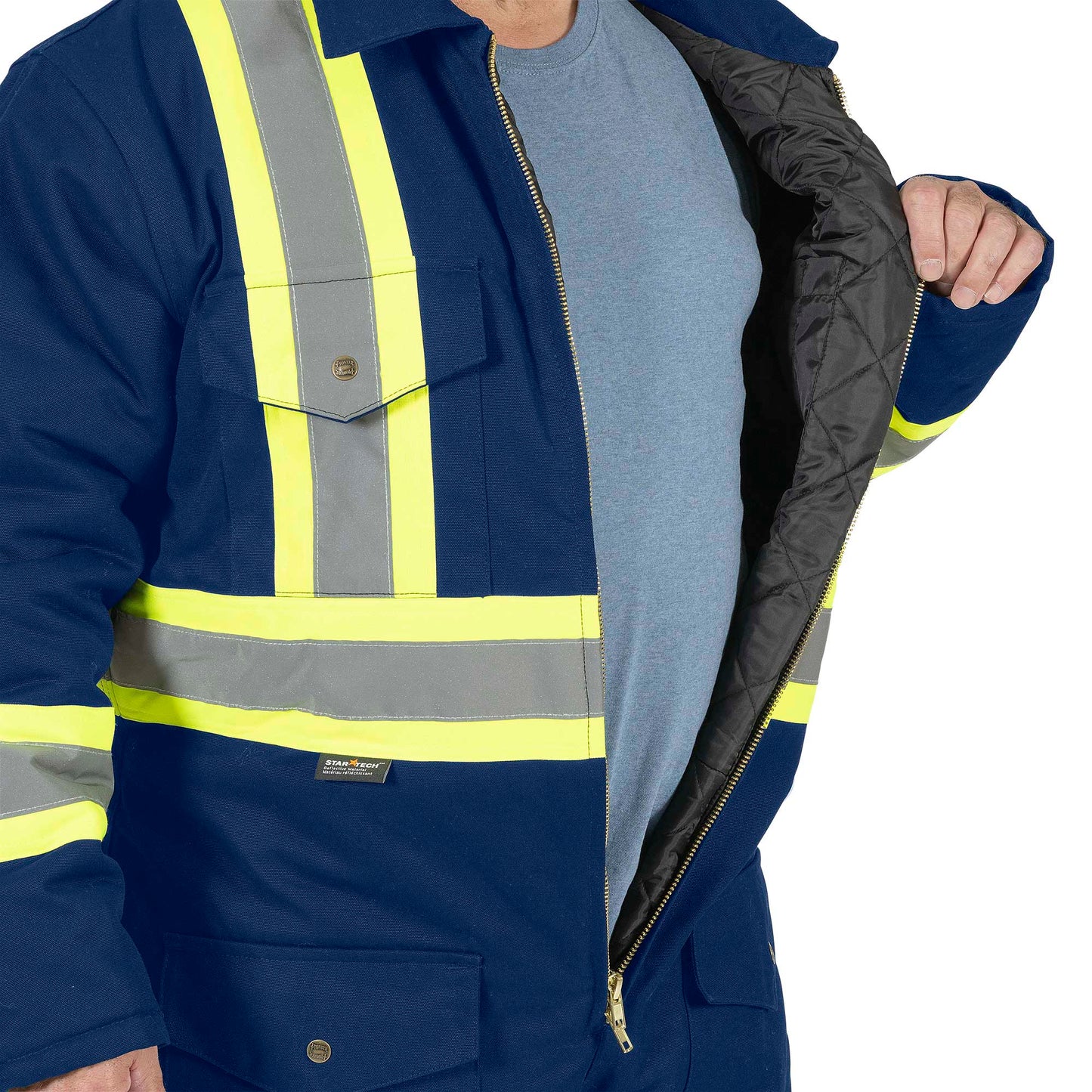Combinaison en coton matelassé, bleu marine, taille M