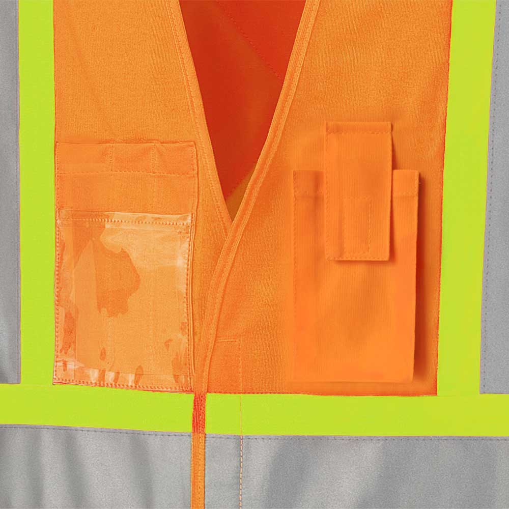 Gilets de sécurité, Ajustables, Fermeture à crochets et boucles, Orange, GR: S/M
