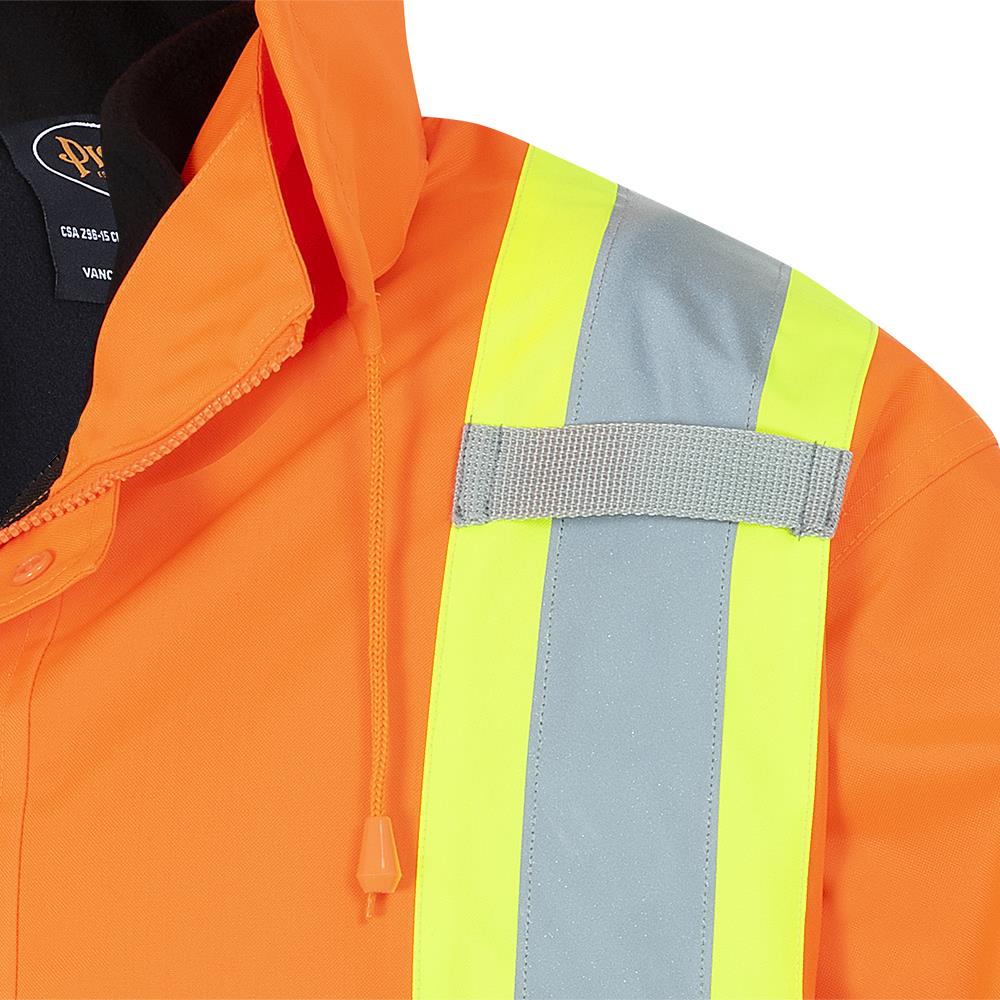 3-In-1 Safety Parka "The Rock" 300D Oxford Poly, Orange, SZ: XL