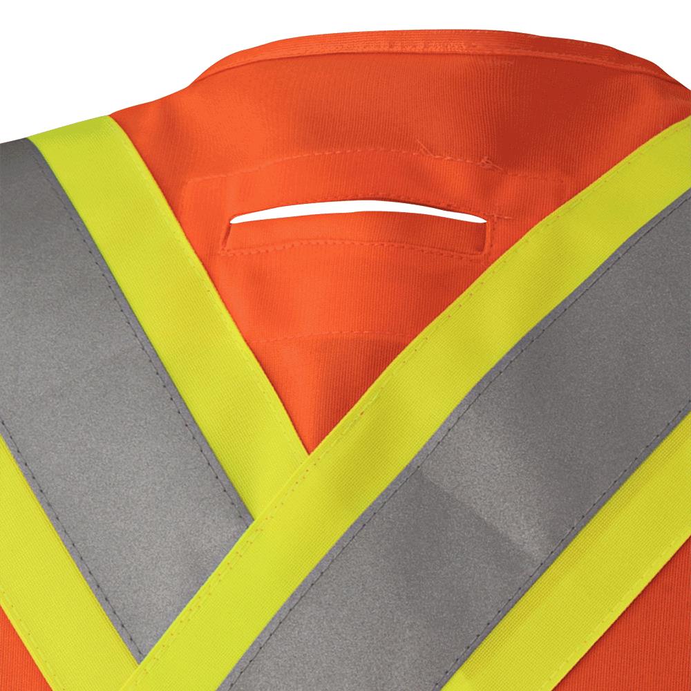Gilet de sécurité détachable, épaules tombantes, tricot de poly interlock, Orange, GR: 2/3XL