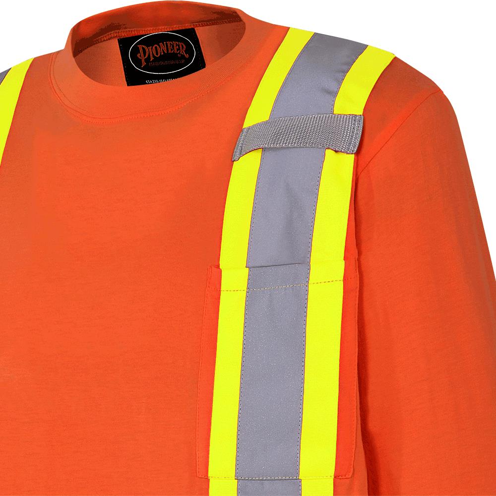 Chandail de sécurité à manches longues, 100 % coton, orange, GR: 2XL