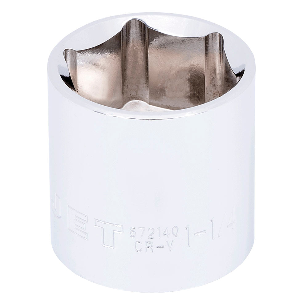 JET 1/2" DR x 1-1/4" Regular Chrome Socket - 6 Point