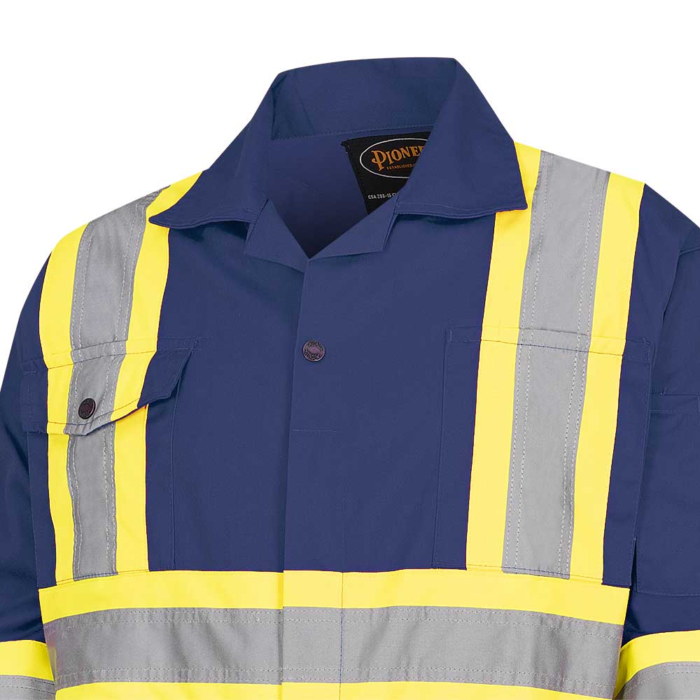 Combinaison de sécurité, polyester/coton, bleu, SZ : 50